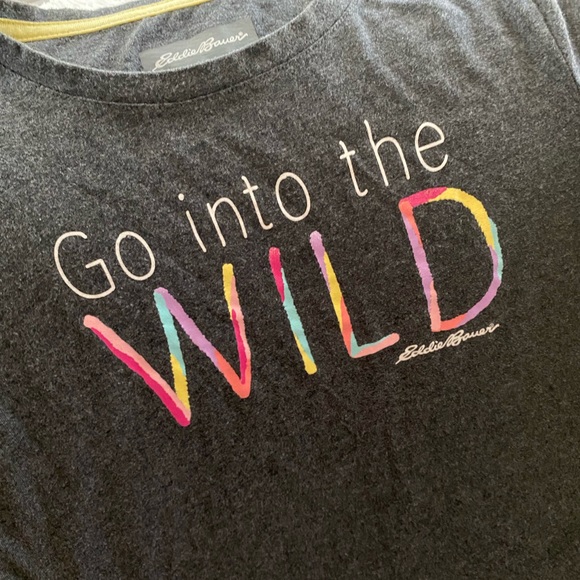 Girls 7/8 Eddie Bauer “Go into the Wild” T-shirt - Picture 1 of 4